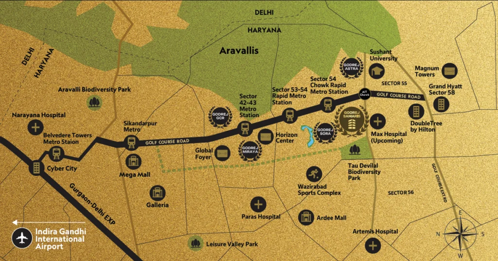 Godrej Samaris Map