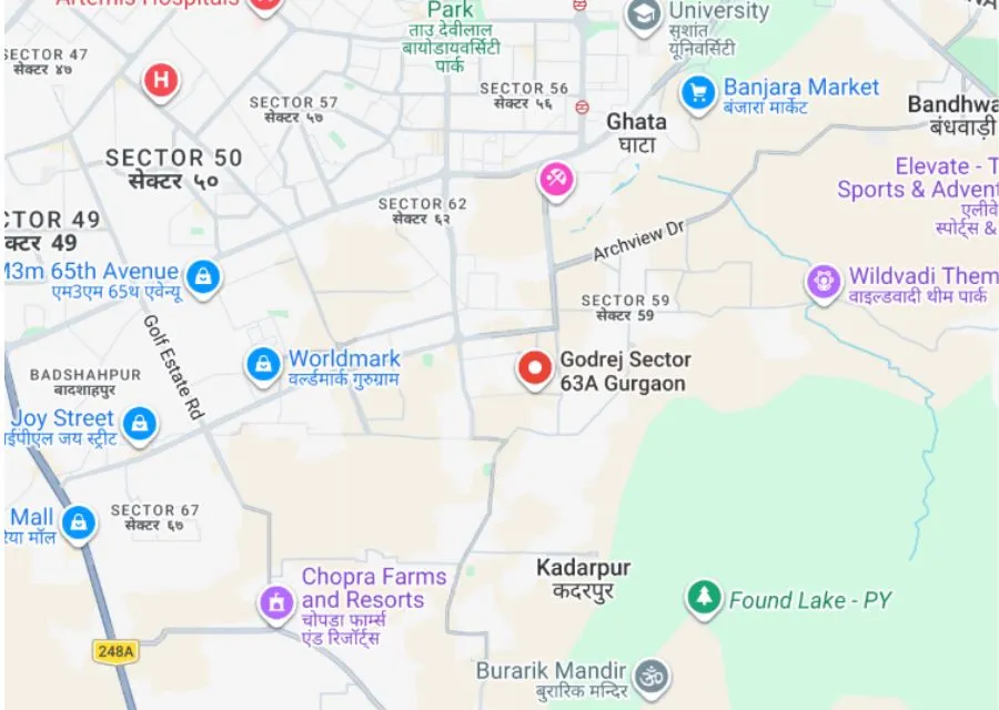 Godrej 63A Location